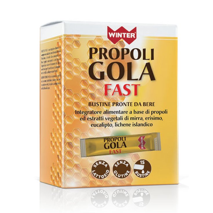 Winter Propolis Throat Fast Wellness Garganta 15 Sobres