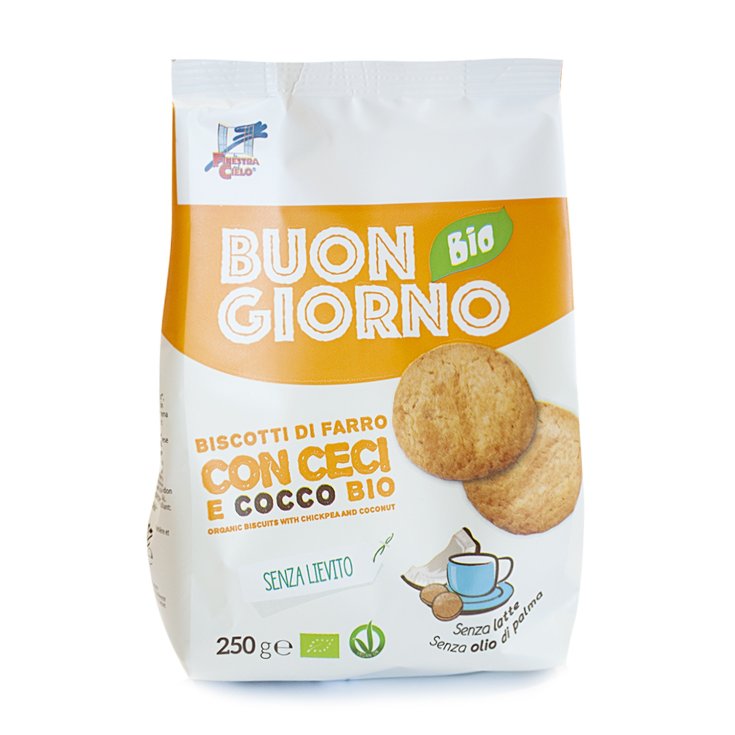 La Finestra Sul Cielo Buongiornobio Galletas Ecológicas De Espelta Con Garbanzos Y Coco Sin Levadura 250g