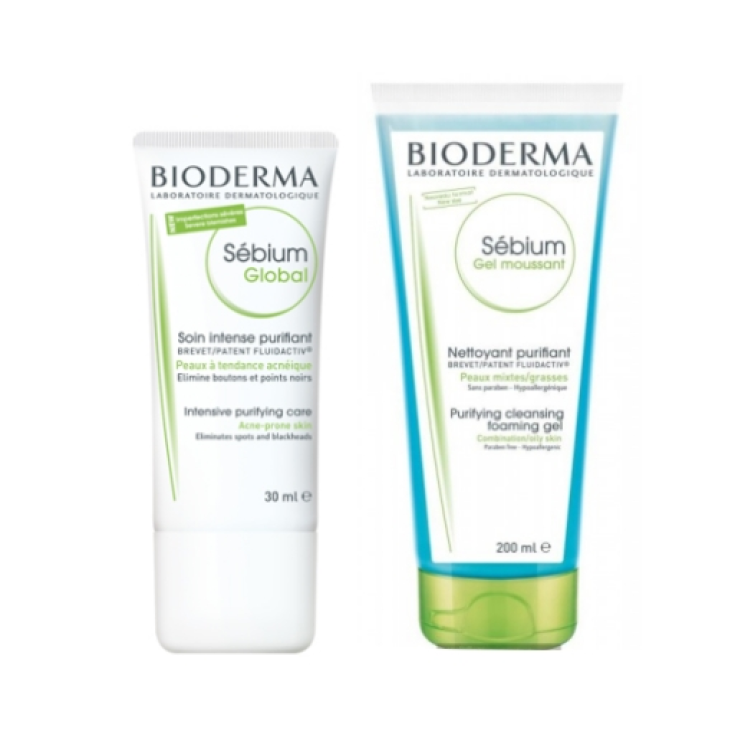 Bioderma Sebium Pack Moussant Gel 200ml + Global 30ml