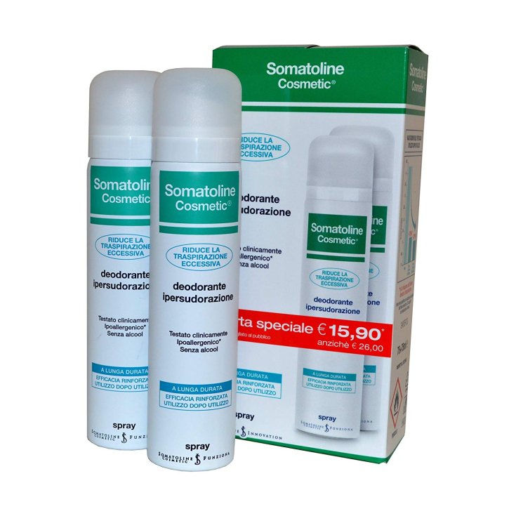 Somatoline Cosmetic Desodorante Sudor Spray 2x75ml