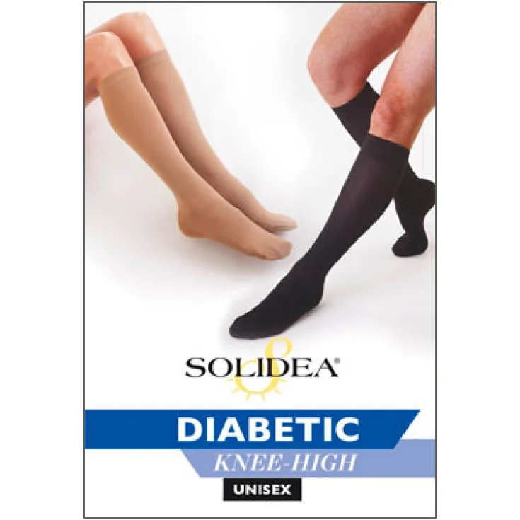 Solidea Diabetic Rodilla Alta Blanco Rodilla Alta Talla 3-L 1 Pieza