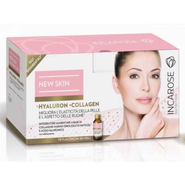 IncaRose New Skin Hyaluron Colágeno Complemento Alimenticio 10 Viales 50ml