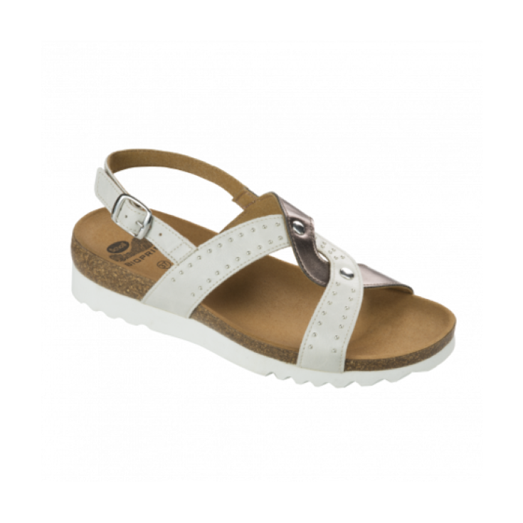 Dr. Scholl's Sandalia Selah Synt L + sl W Blanco Roto / Bronce Talla 39 1 Par