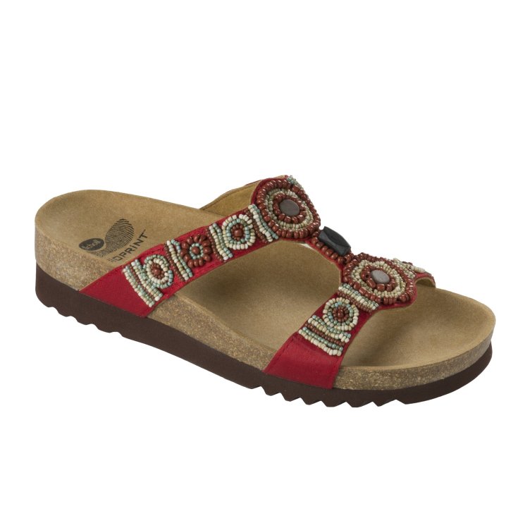 Sandalia Cuña Scholl New Bogotà Mujer Color Rojo Talla 35