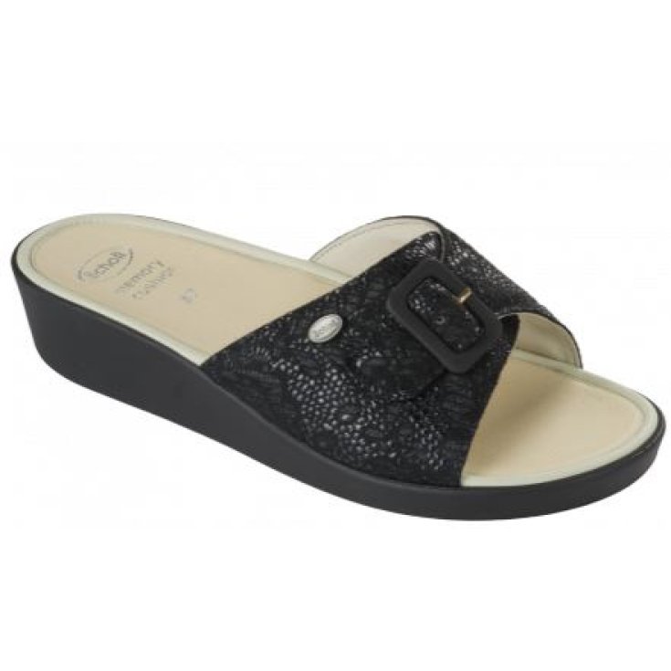 Scholl Mango Slipper Memory Cushion Mujer Negro Talla 37