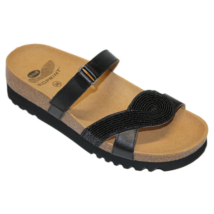 Scholl Fiorilla Sandalia Mujer Plantilla Bioprint Color Negro Talla 39