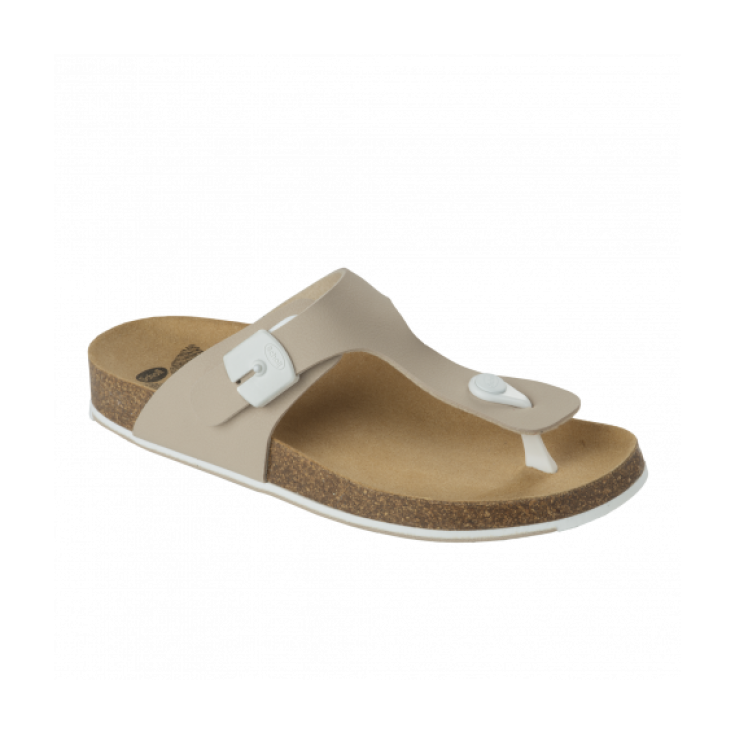Chanclas Scholl Spikey SS5 Mujer Plantilla Bioprint Beige / Blanco Talla 39