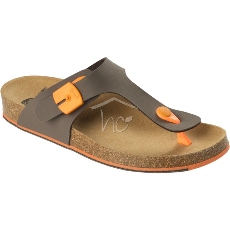 Sandalia Scholl Spikey SS5 Footbed Bioprint Mujer Color Marrón / Naranja Talla 38