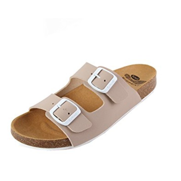 Scholl Spikey SS6 Mujer Zapatilla Bioprint Plantilla Beige / Blanco Talla 41