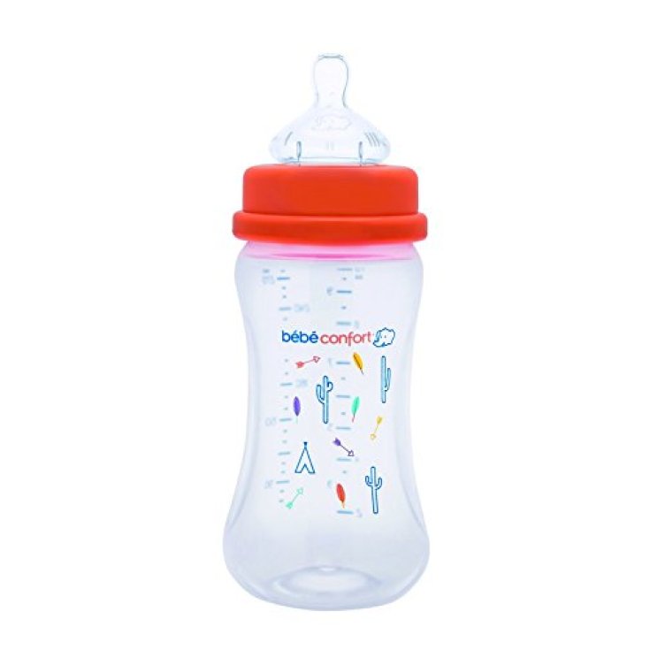 Bebe Confort Biberón Clásico Cuello Estándar en PP 270ml Talla 2 Color Coral