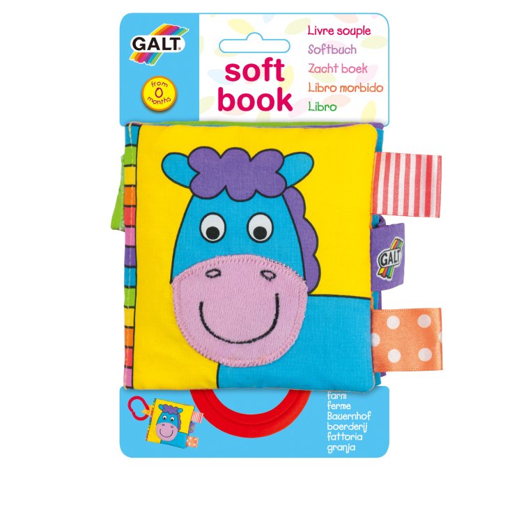 Folletos Galt Soft Book en tela de burro