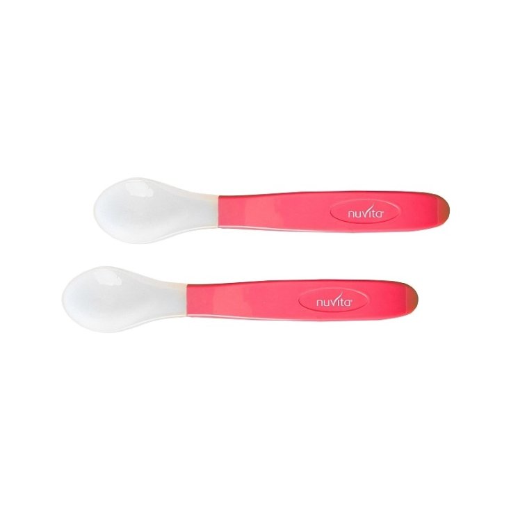 Nuvita Set 2 Cucharas Silicona Rosa