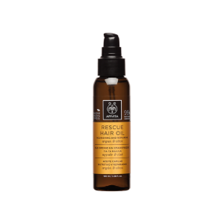 Apivita Rescue Hair Oil Tratamiento para cabello seco/dañado con argán y aceite de oliva 100ml