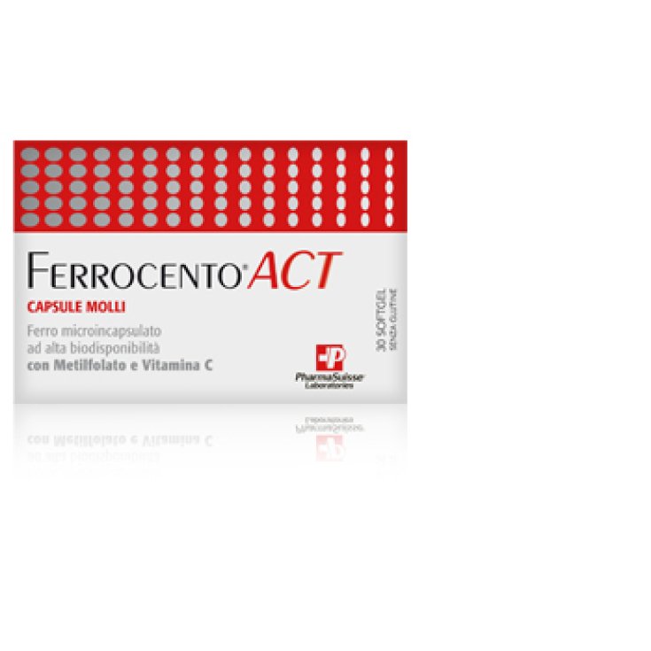 PharmaSuisse Laboratoires Ferrocento Act Complemento Alimenticio 30 Cápsulas Blandas