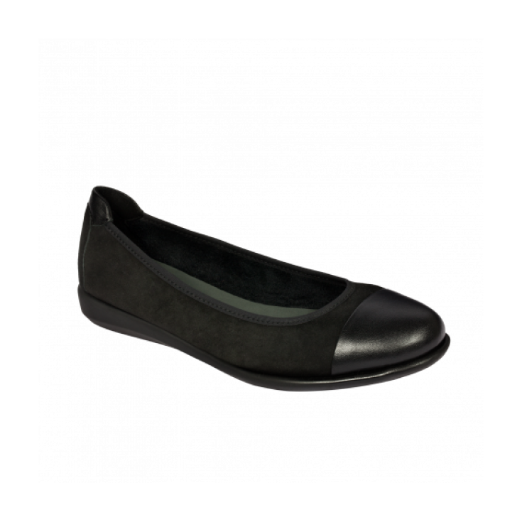 Scholl Akita Mujer Ante Cuero Negro 39