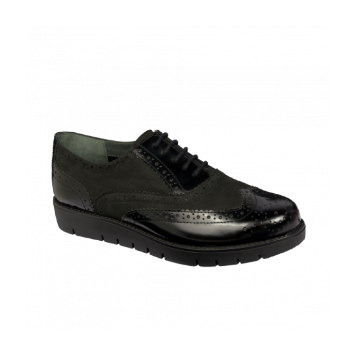 Scholl Virginia Nubuck Cuero Brillo Mujer Negro 36