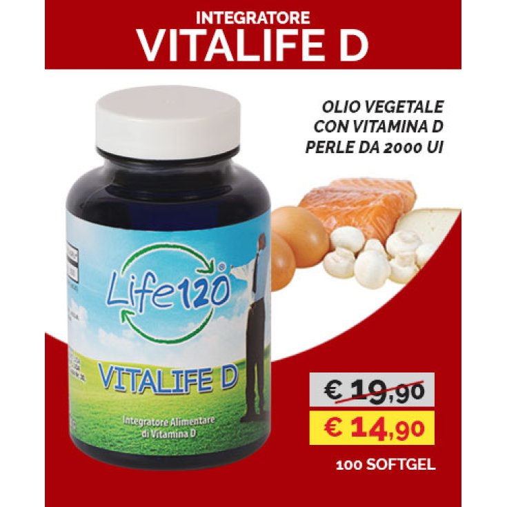 Life 120 Vitalife D Complemento Alimenticio 100 Cápsulas Blandas