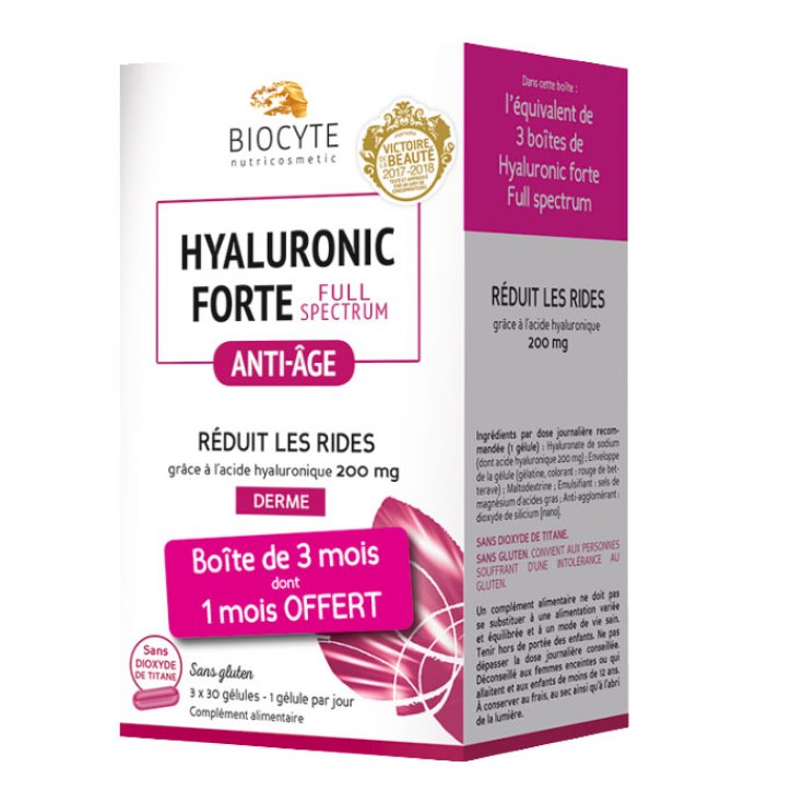 Biocyte Pack Hyaluronic Forte Full Spectrum 90 Cápsulas
