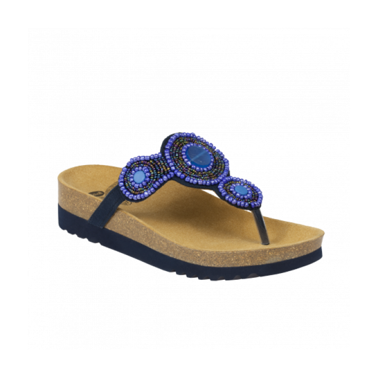 Zapatilla Scholl Zarina Lona + Abalorios Color Azul Número 36