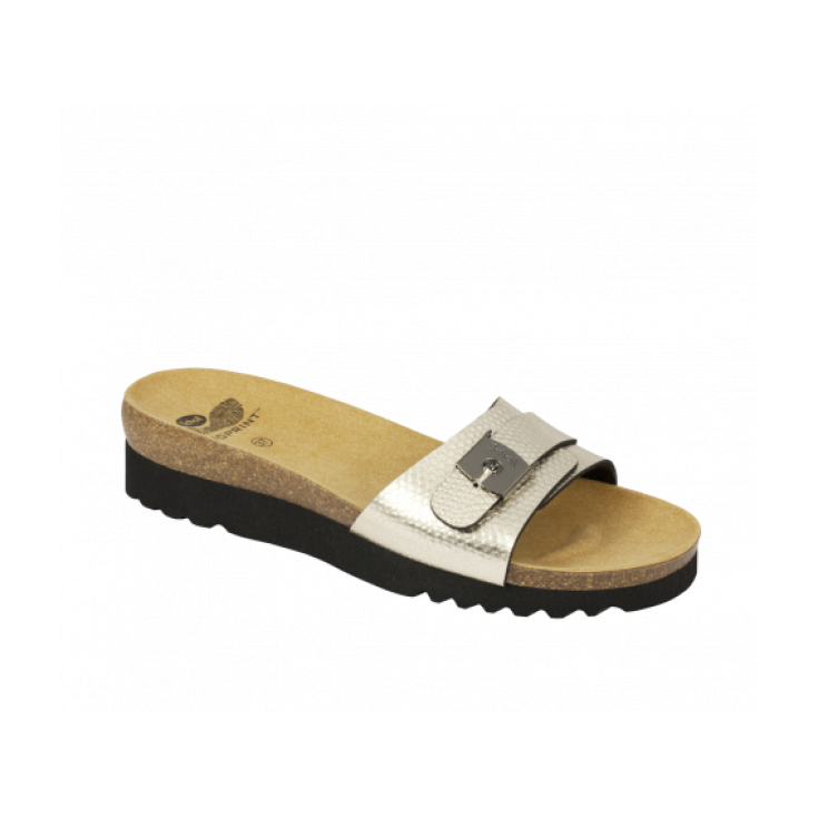 Dr. Sholl's Pantuflas Mujer Mod. Ginni Sintético Estampado Platino Talla 41