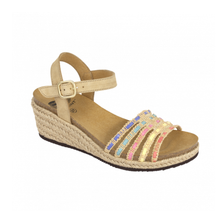 Scholl Lodoletta Sandalia Mujer Plantilla Bioprint Color Arena Talla 38