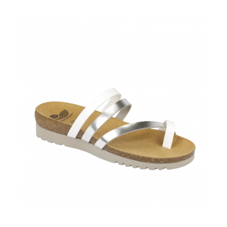 Zapato Scholl Alma En Polipiel Color Blanco / Plata Número 39