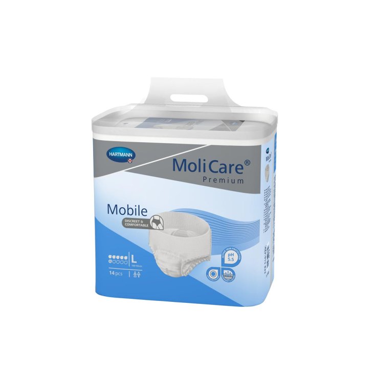 Hartmann Molicare Premium Mobile 6 Gotas Compresas Talla L 14 Piezas