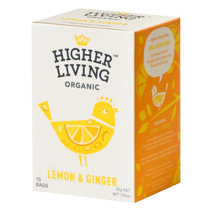 Higher Living Infusión Orgánica Limón / Jengibre 15 Filtros