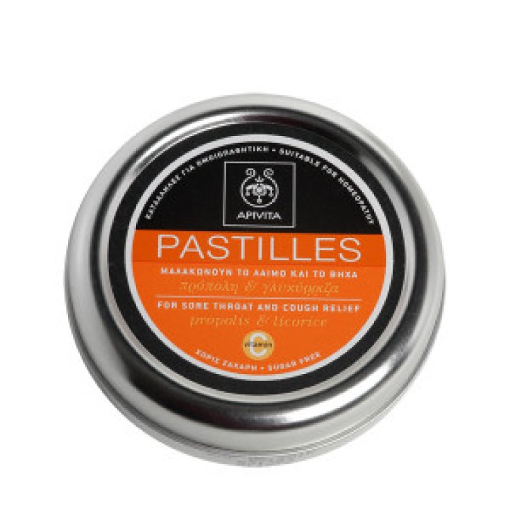 Apivita Pastillas para la Tos y Dolor de Garganta con Regaliz y Propóleo 45g