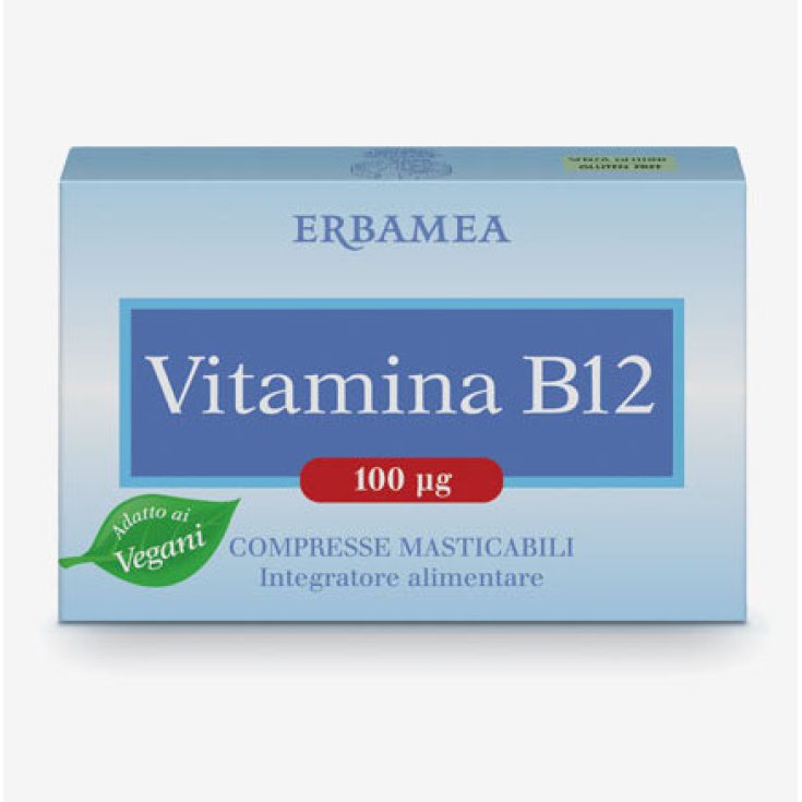 Erbamea Vitamina B12 Complemento Alimenticio Sin Gluten 90 Comprimidos Masticables