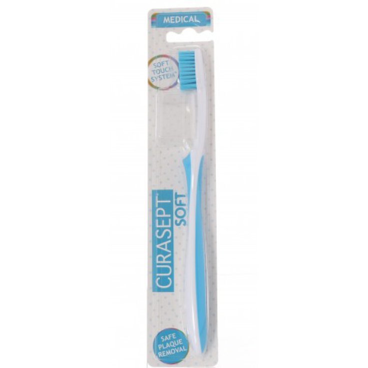 Cepillo de dientes azul claro médico suave de Curasept