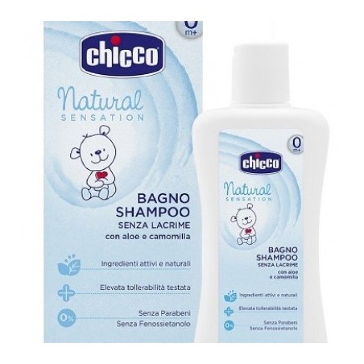 Chicco Natural Sensation Champú Baño Sin Lágrimas 0M+ 200ml + 200ml