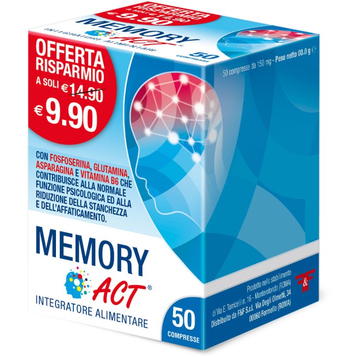 F&F Memory Act Suplemento Alimenticio 50 Comprimidos