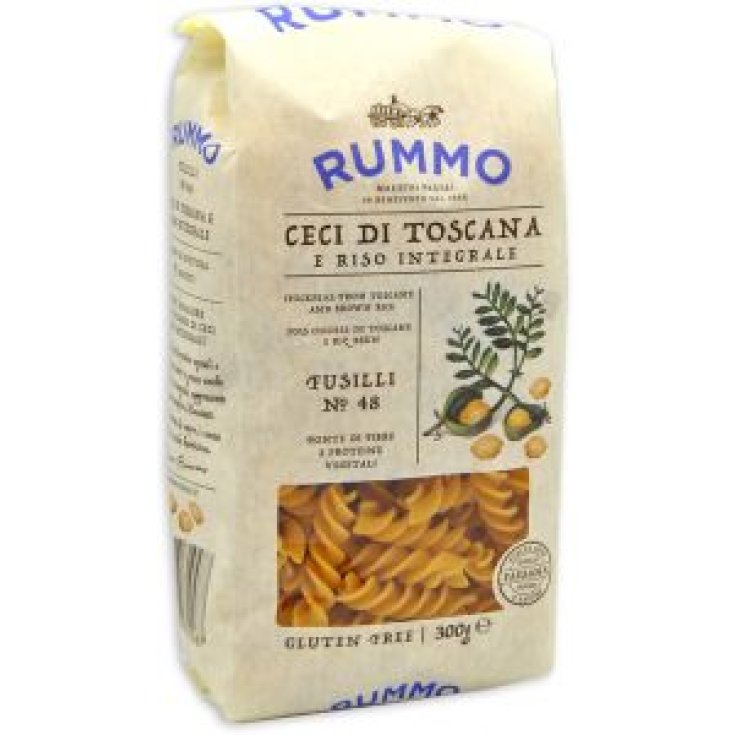 Pasta Rummo con Garbanzos a la Toscana y Fusilli de Arroz Integral n48 Sin Gluten 300g