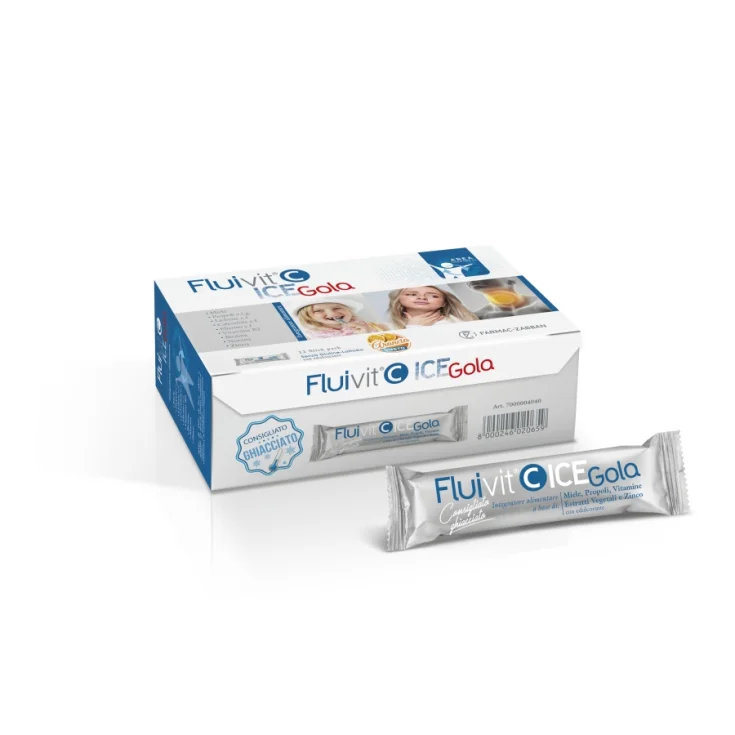 Farmac-Zabban Fluivit C Ice Garganta Complemento Alimenticio 12 StickPack