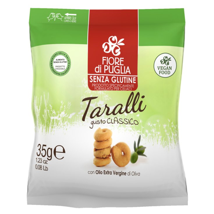 Fiore Di Puglia Taralli Sabor Clásico Con Aceite De Oliva Virgen Extra Sin Gluten 35g