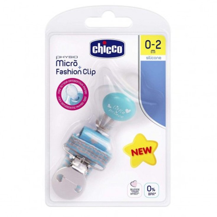 Chicco Chupete Micrò Con Clip Niño 0-2m Color Azul