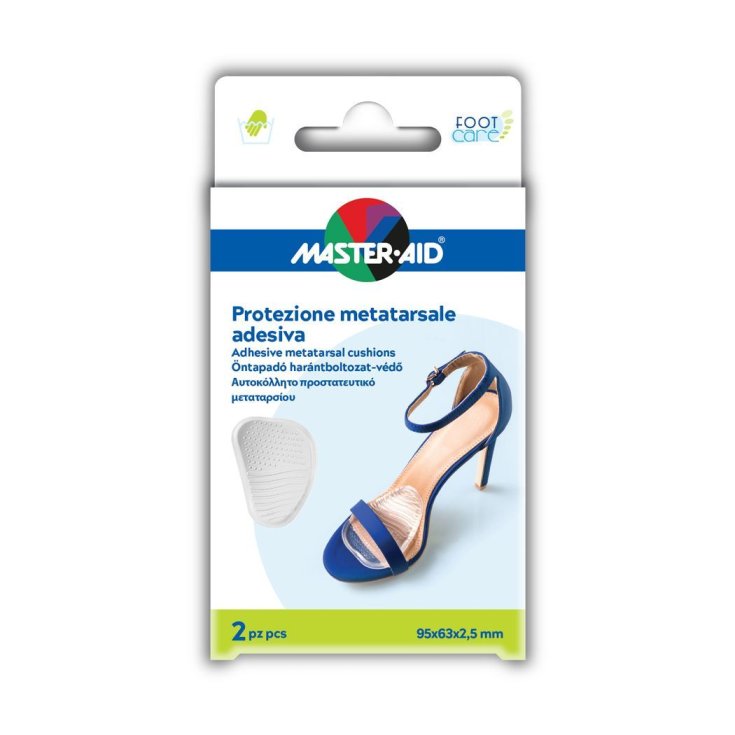 Master-Aid® Cuidado de los Pies Adhesivo Protección Metatarsiana de Gel Transparente 2 Piezas 95x63x2,5mm