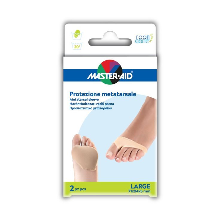 Master-Aid® Foot Care Protección Metatarsal En Gel Y Tela Tamaño Grande 2 Piezas