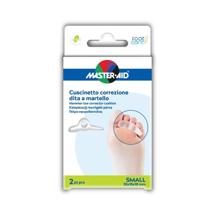 Master-Aid® Almohadillas para el cuidado de los pies Corrección del dedo del pie en martillo Tamaño pequeño 2 piezas