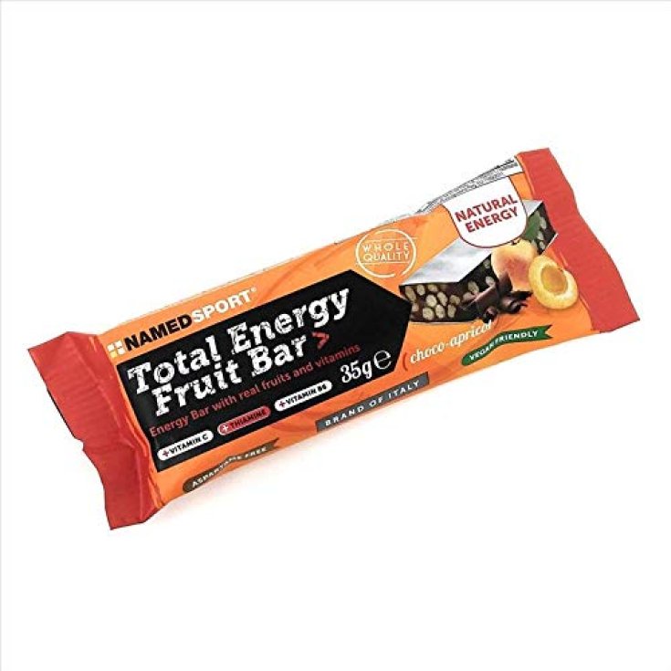 Named Sport Total Energy Fruit Bar Choco-Albaricoque Energy Bar Con Fruta Real Y Vitaminas 35g