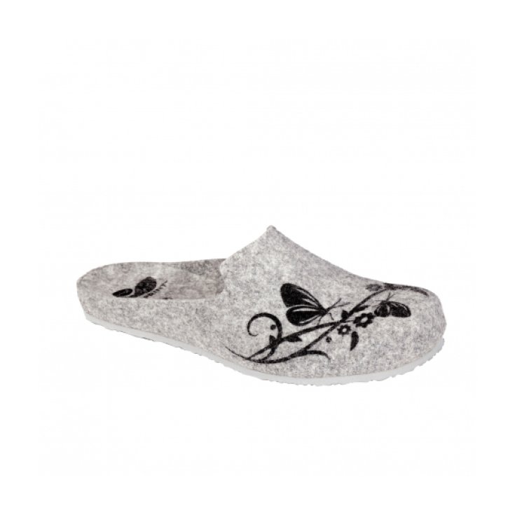 Dr. Scholl's® Laye Nature Estampado Pantuflas Mujer Fieltro Gris Talla 35