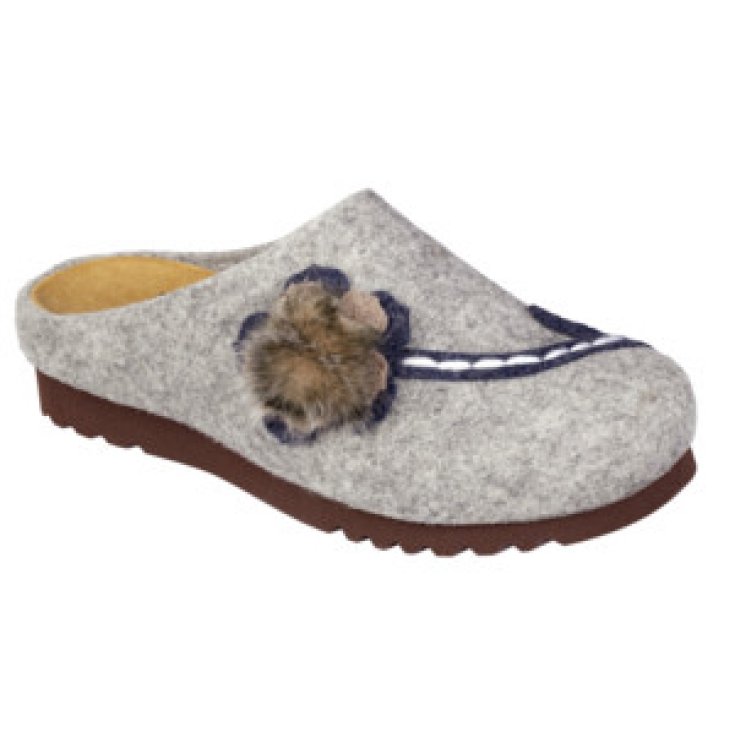 Dr. Scholl® Hermeline Zapato Mujer Fieltro Con Flor Color Gris Talla 39