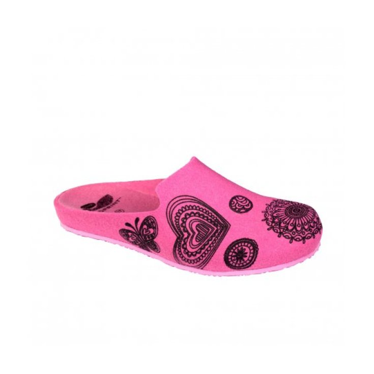 Dr. Scholl's® Laye Etno Estampado Pantuflas Mujer Fieltro Rosa Talla 41