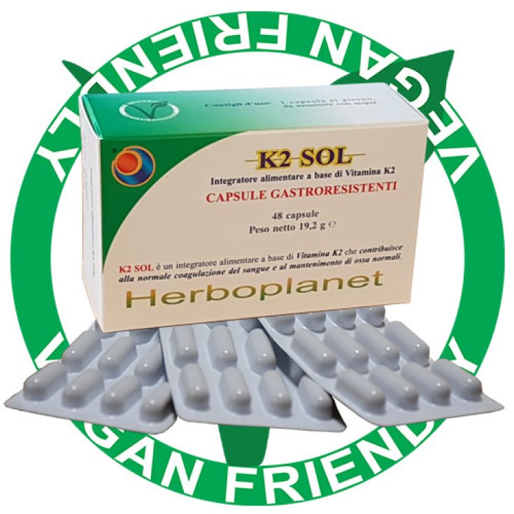 Herboplanet K2 Sol Complemento Alimenticio 48 Cápsulas