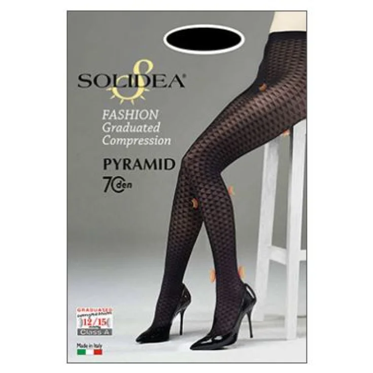 Solidea Pyramid 70 Medias Compresion Microfibra 12/15 mmHg Color Negro 2 M