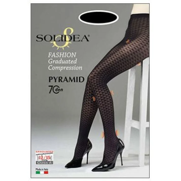 Solidea Pyramid 70 Medias Compresion Microfibra 12/15 mmHg Color Negro Talla 3 ML