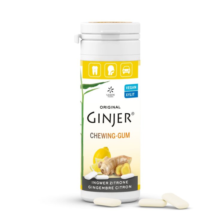 Lemon Pharma Original Ginjer® Chicle Chicle de Jengibre y Limón 30g