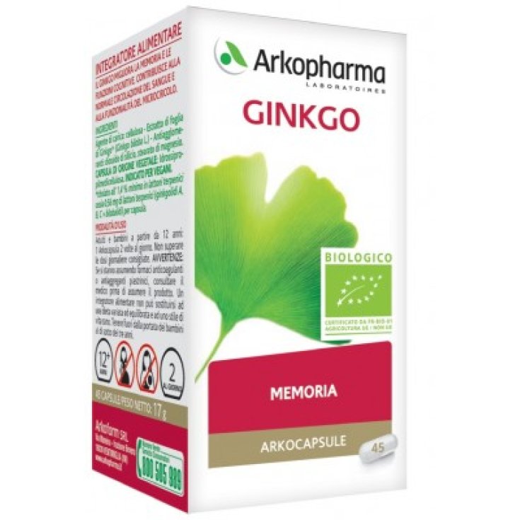Arkocps Ginkgo Bio Complemento Alimenticio 45 Cápsulas