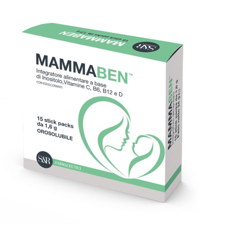 S&R Farmaceutici Mammaben ™ Suplemento alimenticio 15 Stick Pack de 1,6 g